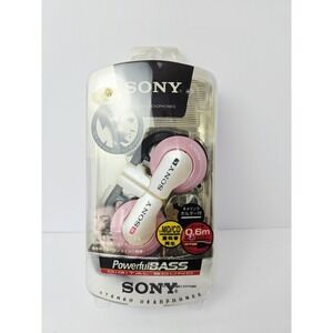 Vintage Sony Stereo headphones pink New SE-E05-P